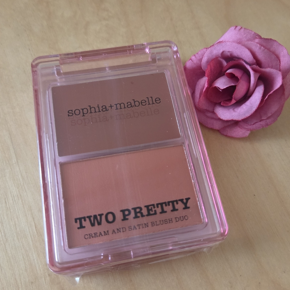 STRAWBERRY SORBET 🍓 Sophia + Mabelle Two Pretty Cream and Satin Blush Duo NWT